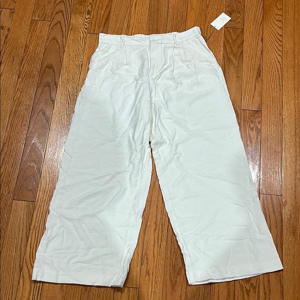 NWT A NEW DAY FLOWY WHITE TROUSERS